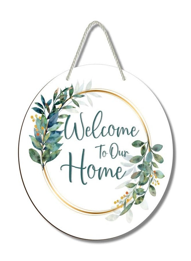 DELWOR Engineered Wood Welcome Home Wall Hanging for Decoration | Front Door Sign | Entrance Decor, 20.3 cm - Image 1